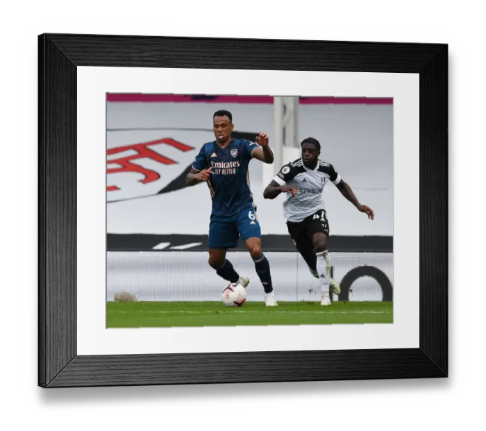 Framed Print : Gabriel Surges Past Kamara: Fulham vs. Arsenal, Premier League 2020-21 Framed Print : Gabriel Surges Past Kamara: Fulham vs. Arsenal, Premier League 2020-21