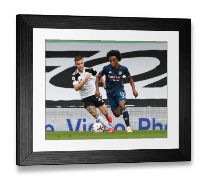 Framed Print : Willian's Sensational Sprint: Arsenal's Exhilarating Win Against Fulham in Premier League 2020-21 Framed Print : Willian's Sensational Sprint: Arsenal's Exhilarating Win Against Fulham in Premier League 2020-21