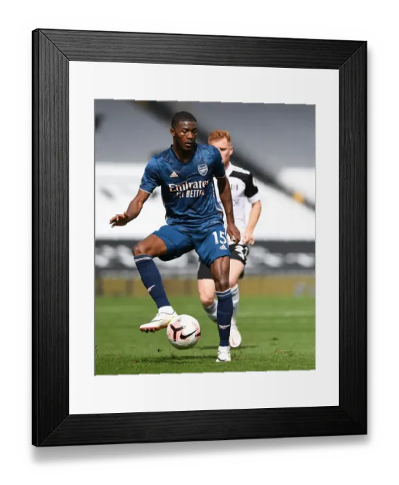 Framed Print : Ainsley Maitland-Niles in Action: Arsenal's Victory at Fulham (2020-21)