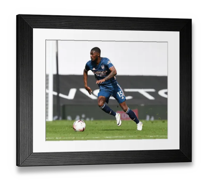 Framed Print : Ainsley Maitland-Niles in Action: Fulham vs Arsenal, Premier League 2020-21