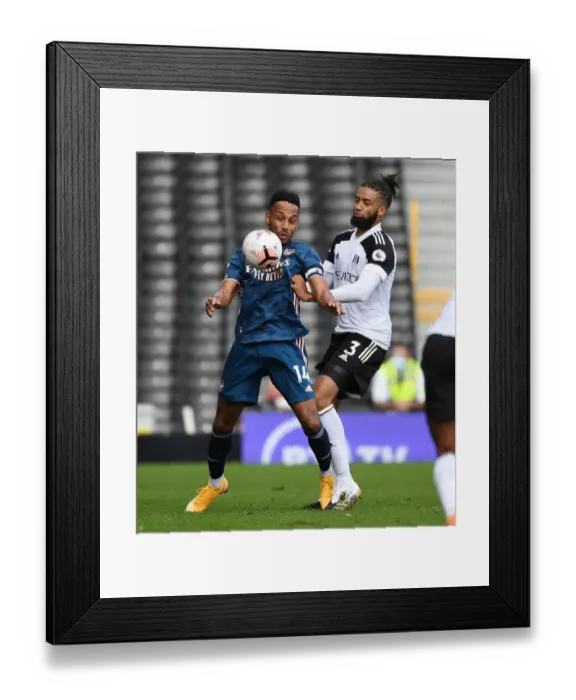 Framed Print : Aubameyang vs Hector: Fulham vs Arsenal, Premier League 2020-21 Framed Print : Aubameyang vs Hector: Fulham vs Arsenal, Premier League 2020-21