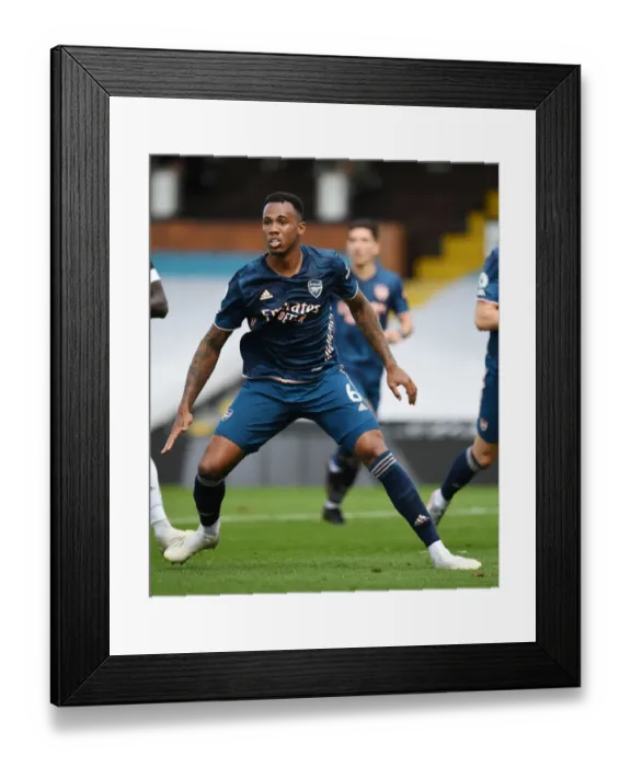 Framed Print : Gabriel in Action: Fulham vs. Arsenal, Premier League 2020-21 Framed Print : Gabriel in Action: Fulham vs. Arsenal, Premier League 2020-21