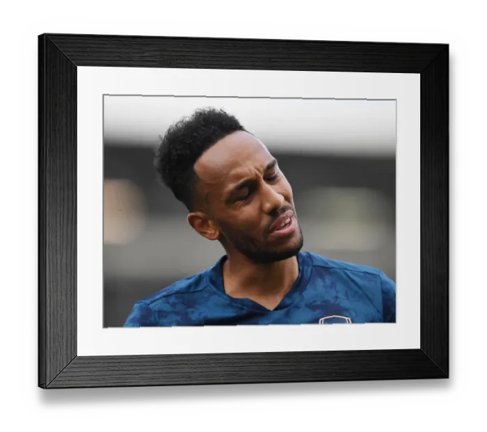 Framed Print : Pierre-Emerick Aubameyang's Premier League Debut for Arsenal Against Fulham, 2020-21 Season