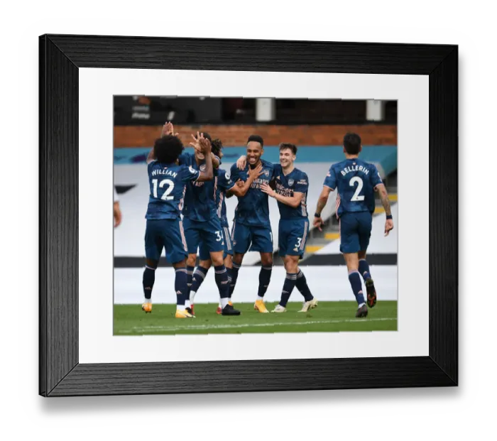 Framed Print : Arsenal vs Fulham: Premier League Showdown at Craven Cottage (2020-21) Framed Print : Arsenal vs Fulham: Premier League Showdown at Craven Cottage (2020-21)