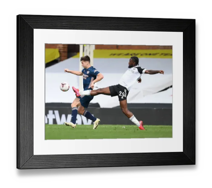 Framed Print : Fulham vs Arsenal: Tierney vs Onomah - Premier League Clash at Craven Cottage (2020-21)