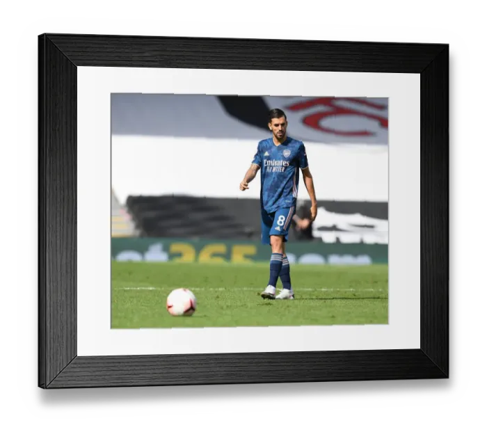 Framed Print : Dani Ceballos in Action: Arsenal vs. Fulham, Premier League 2020-21