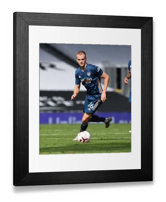 Framed Print : Rob Holding in Action: Fulham vs Arsenal, Premier League 2020-21