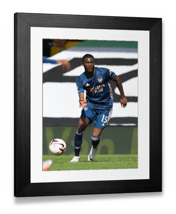 Framed Print : Ainsley Maitland-Niles in Action: Arsenal vs. Fulham, Premier League 2020-21
