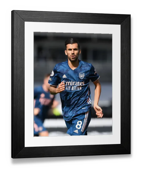 Framed Print : Dani Ceballos in Action: Arsenal vs. Fulham, Premier League 2020-21