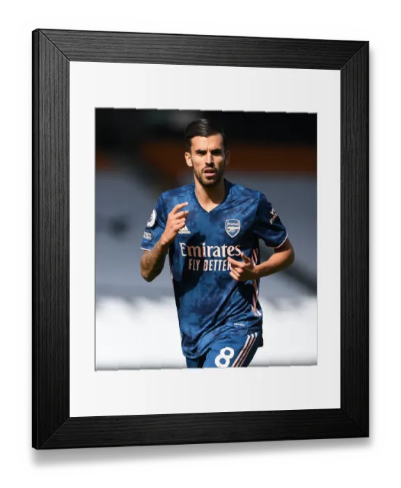 Framed Print : Dani Ceballos in Action: Fulham vs Arsenal, Premier League 2020-21
