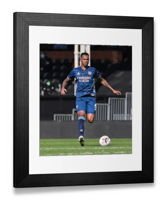 Framed Print : Gabriel in Action: Fulham vs Arsenal, Premier League 2020-21 Framed Print : Gabriel in Action: Fulham vs Arsenal, Premier League 2020-21