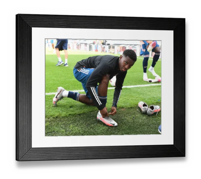 Framed Print : Arsenal's Eddie Nketiah Gears Up for Fulham Showdown in Premier League (2020-21) Framed Print : Arsenal's Eddie Nketiah Gears Up for Fulham Showdown in Premier League (2020-21)