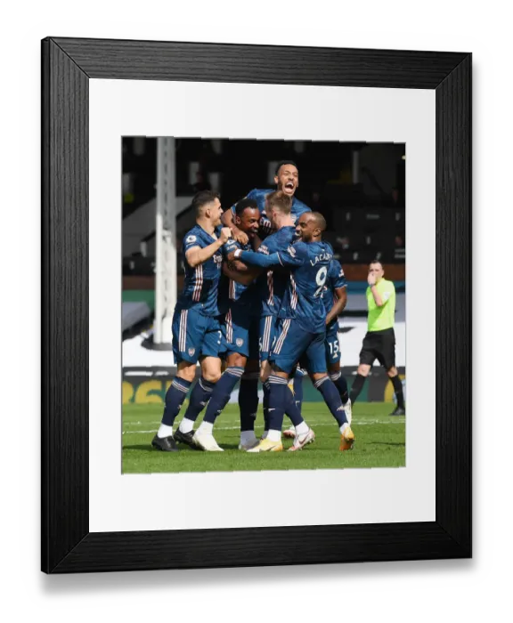 Framed Print : Arsenal's Gabriel Scores Second Goal Against Fulham in 2020-21 Premier League Framed Print : Arsenal's Gabriel Scores Second Goal Against Fulham in 2020-21 Premier League