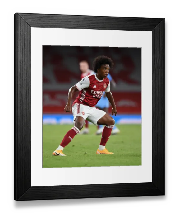 Framed Print : Willian in Action: Arsenal vs. West Ham United, Premier League 2020-21