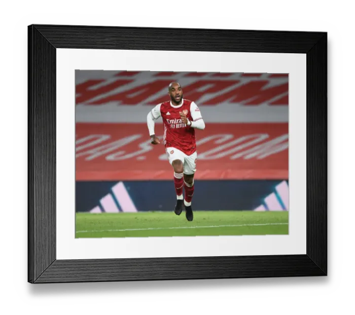 Framed Print : Arsenal's Alex Lacazette in Action against West Ham United - Premier League 2020-21