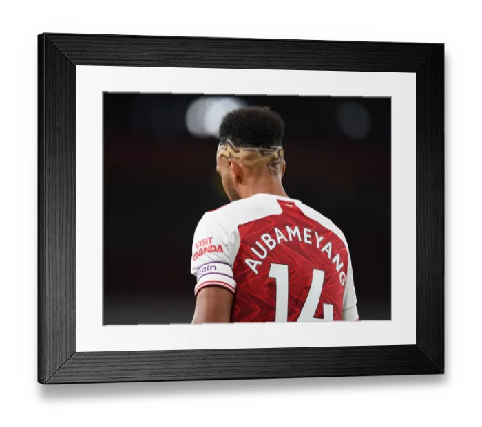 Framed Print : Arsenal's Aubameyang Shines in Arsenal vs. West Ham United (2020-21)