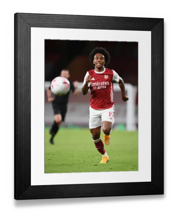 Framed Print : Willian in Action: Arsenal vs. West Ham United, Premier League 2020-21
