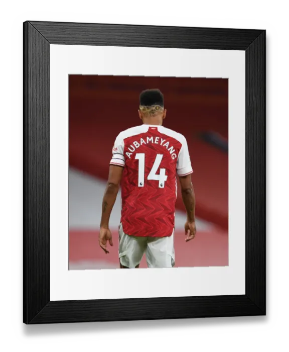 Framed Print : Arsenal's Aubameyang Shines in 2020-21 Arsenal v West Ham United Premier League Clash