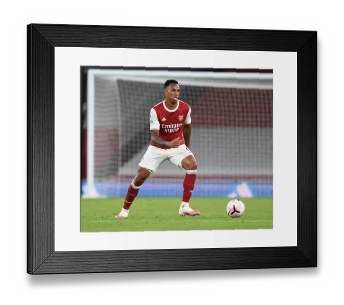 Framed Print : Gabriel in Action: Arsenal vs. West Ham United, Premier League 2020-21