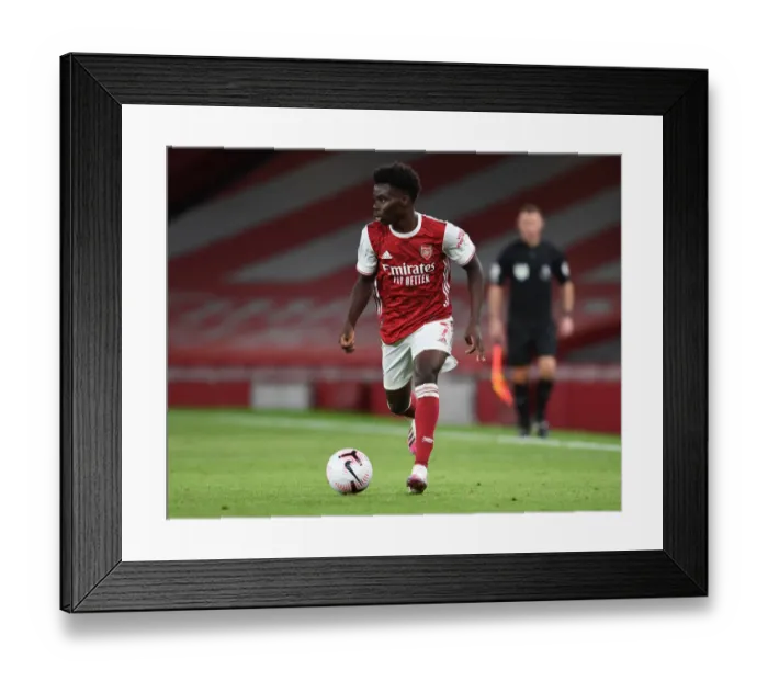 Framed Print : Saka in Action: Arsenal vs. West Ham United, Premier League 2020-21 Framed Print : Saka in Action: Arsenal vs. West Ham United, Premier League 2020-21