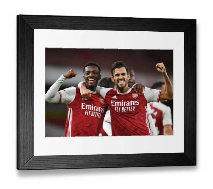 Framed Print : Arsenal Celebrate: Nketiah Scores Second Goal vs. West Ham United (2020-21)