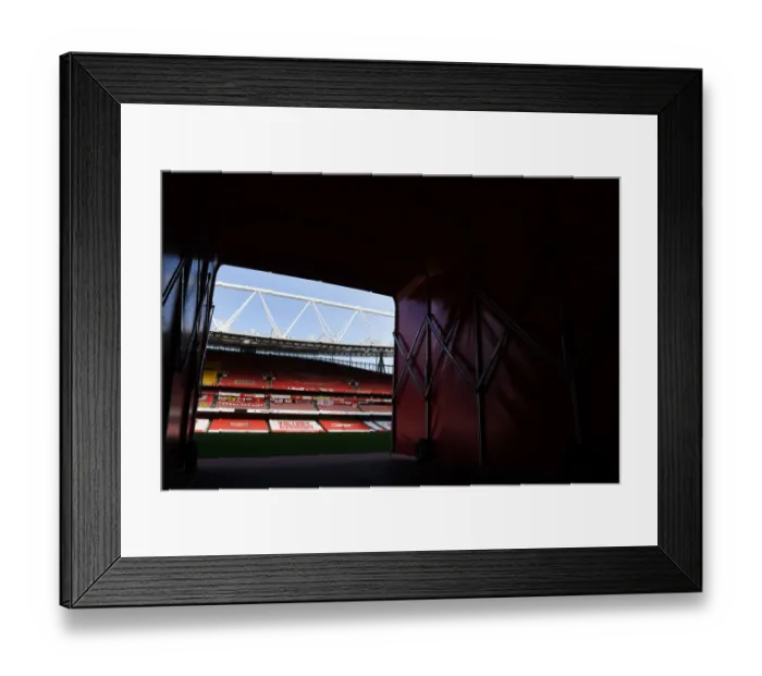 Framed Print : Arsenal vs West Ham United: Tunnel Moment, Emirates Stadium, Premier League 2020-21