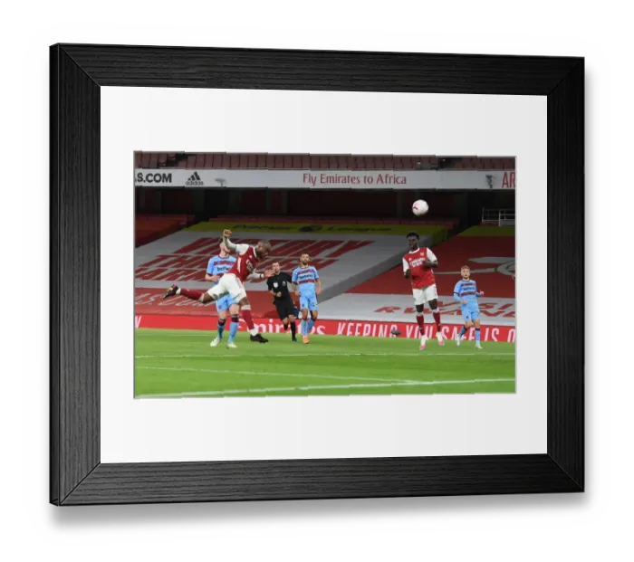 Framed Print : Arsenal's Lacazette Scores First Goal of 2020-21 Season Against West Ham Framed Print : Arsenal's Lacazette Scores First Goal of 2020-21 Season Against West Ham