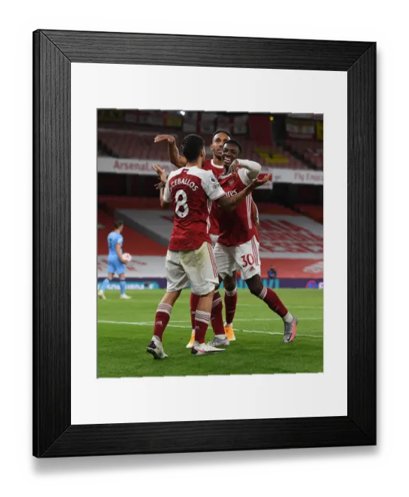 Framed Print : Arsenal Celebrate: Nketiah, Ceballos, Aubameyang Score Against West Ham (2020-21) Framed Print : Arsenal Celebrate: Nketiah, Ceballos, Aubameyang Score Against West Ham (2020-21)