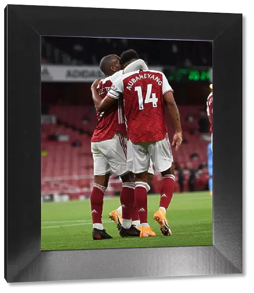 Arsenal's Lacazette and Aubameyang Celebrate Goal Against West Ham United (2020-21)