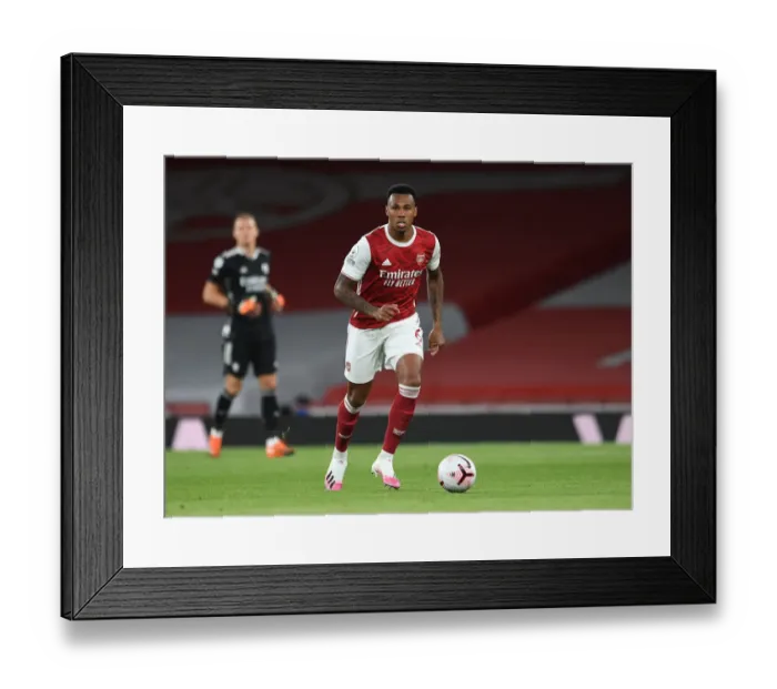 Framed Print : Gabriel Magalhaes in Action: Arsenal vs. West Ham United, Premier League 2020-21 Framed Print : Gabriel Magalhaes in Action: Arsenal vs. West Ham United, Premier League 2020-21