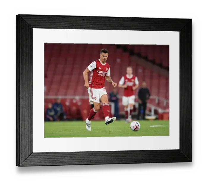 Framed Print : Granit Xhaka: In Action for Arsenal Against West Ham United, Premier League 2020-21 Framed Print : Granit Xhaka: In Action for Arsenal Against West Ham United, Premier League 2020-21