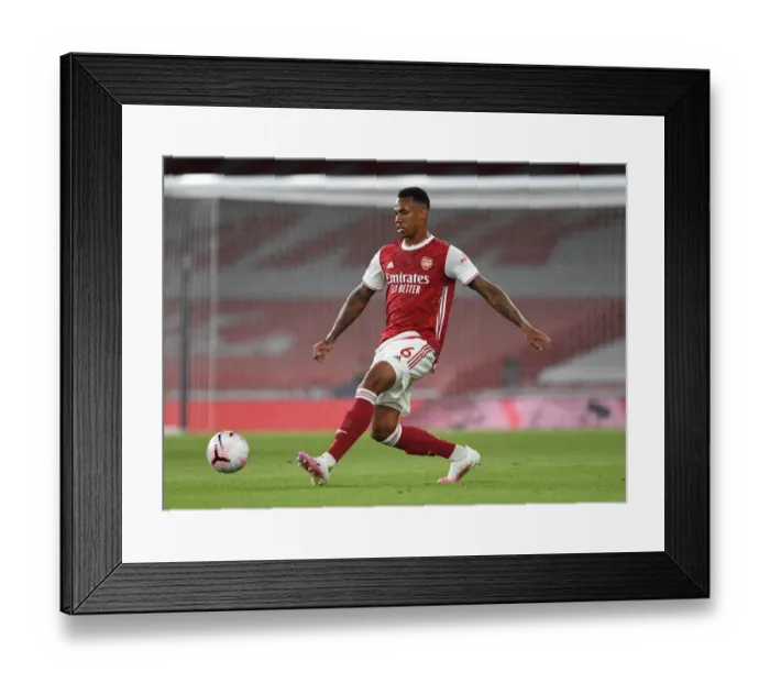Framed Print : Gabriel Magalhaes in Action: Arsenal vs. West Ham United (2020-21) - Premier League Showdown at Emirates Stadium