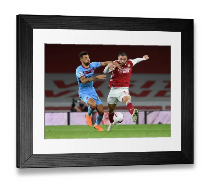 Framed Print : Arsenal vs. West Ham: Kolasinac vs. Fredericks - Premier League Showdown at Emirates Stadium Framed Print : Arsenal vs. West Ham: Kolasinac vs. Fredericks - Premier League Showdown at Emirates Stadium