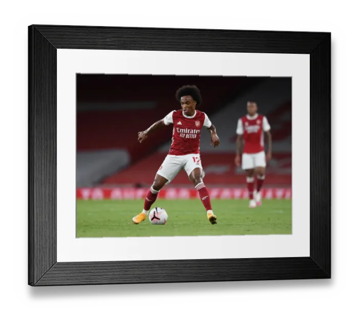 Framed Print : Willian in Action: Arsenal vs. West Ham United, Premier League 2020-21