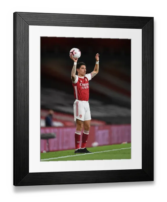 Framed Print : Arsenal's Bellerin in Action: Arsenal vs. West Ham United (2020-21)
