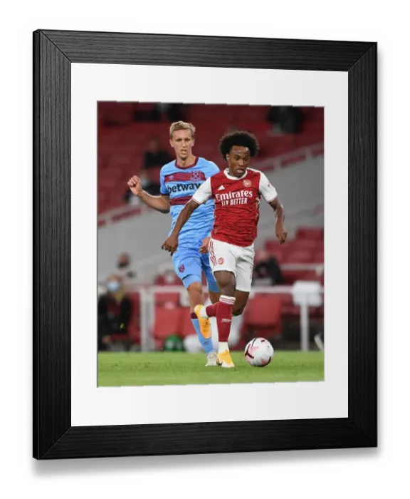 Framed Print : Willian vs. Soucek Showdown: Arsenal vs. West Ham United Premier League Clash Framed Print : Willian vs. Soucek Showdown: Arsenal vs. West Ham United Premier League Clash