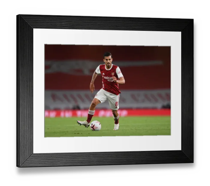 Framed Print : Arsenal vs West Ham United: Dani Ceballos in Action at the Emirates Stadium (Premier League 2020-21)