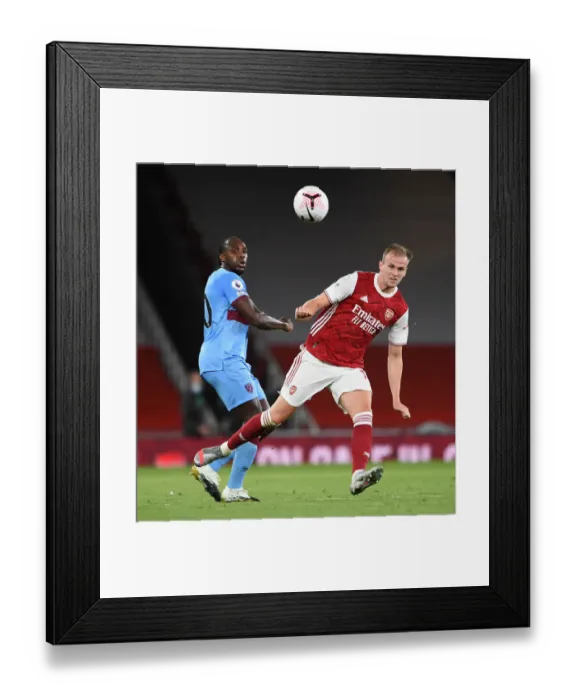 Framed Print : Arsenal vs. West Ham United: Rob Holding vs. Michail Antonio Clash in Premier League Showdown Framed Print : Arsenal vs. West Ham United: Rob Holding vs. Michail Antonio Clash in Premier League Showdown