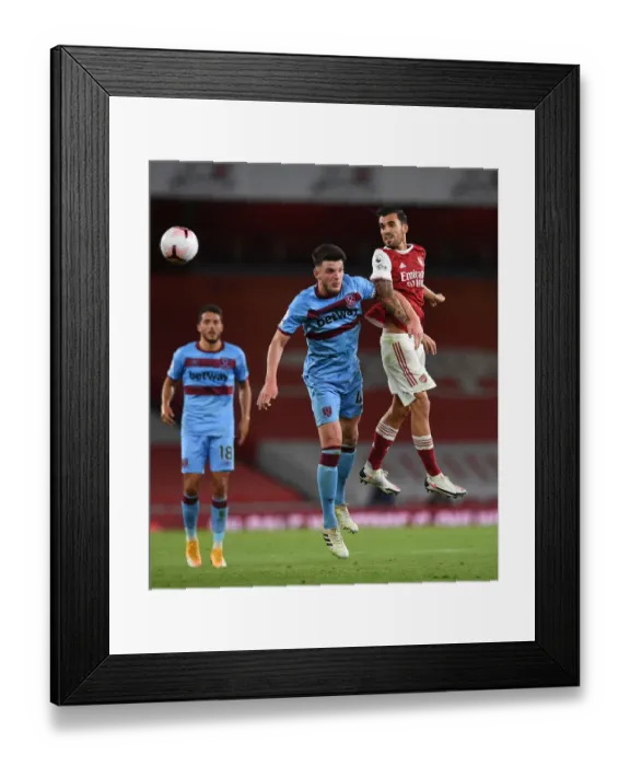 Framed Print : Clash of Midfield Titans: Ceballos vs. Rice - Arsenal vs. West Ham Showdown Framed Print : Clash of Midfield Titans: Ceballos vs. Rice - Arsenal vs. West Ham Showdown