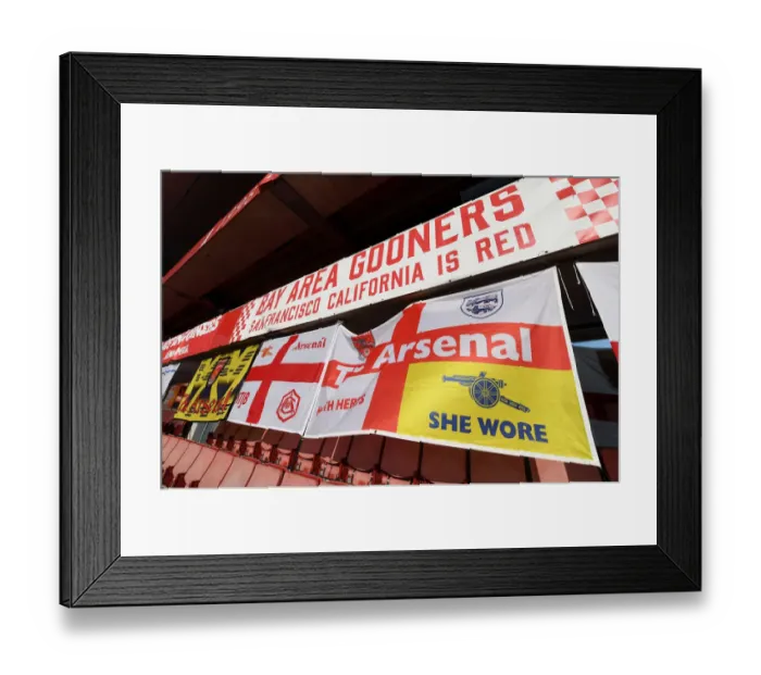 Framed Print : Passionate Arsenal Fans Unite: Arsenal vs West Ham United at Emirates Stadium (2020-21)