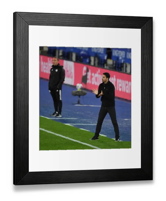 Framed Print : Mikel Arteta Leads Arsenal in Carabao Cup Battle against Leicester City Framed Print : Mikel Arteta Leads Arsenal in Carabao Cup Battle against Leicester City