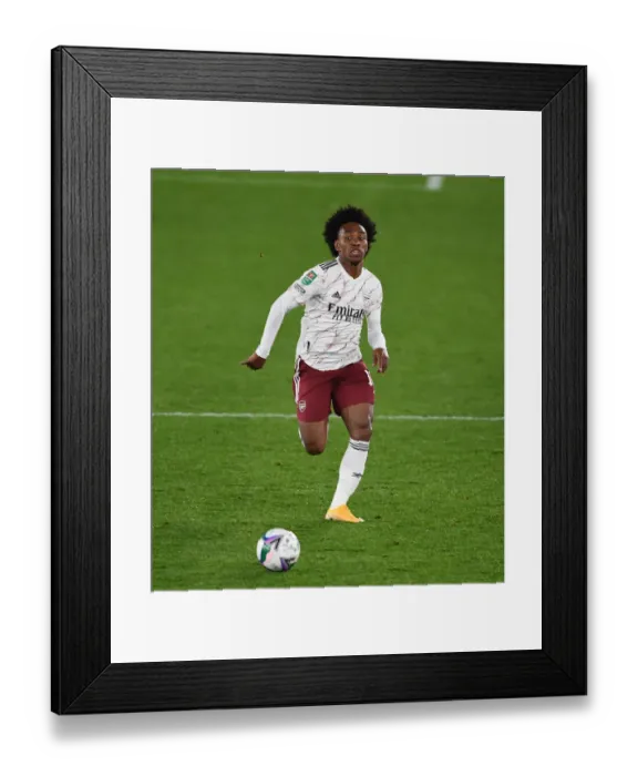 Framed Print : Willian's Performance: Arsenal vs. Leicester City - Carabao Cup 2020-21