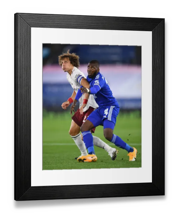 Framed Print : Arsenal vs Leicester: David Luiz vs Iheanacho - Carabao Cup Showdown