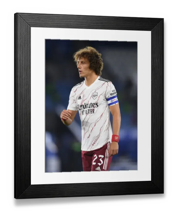 Framed Print : Arsenal's David Luiz in Action: Carabao Cup Battle against Leicester City