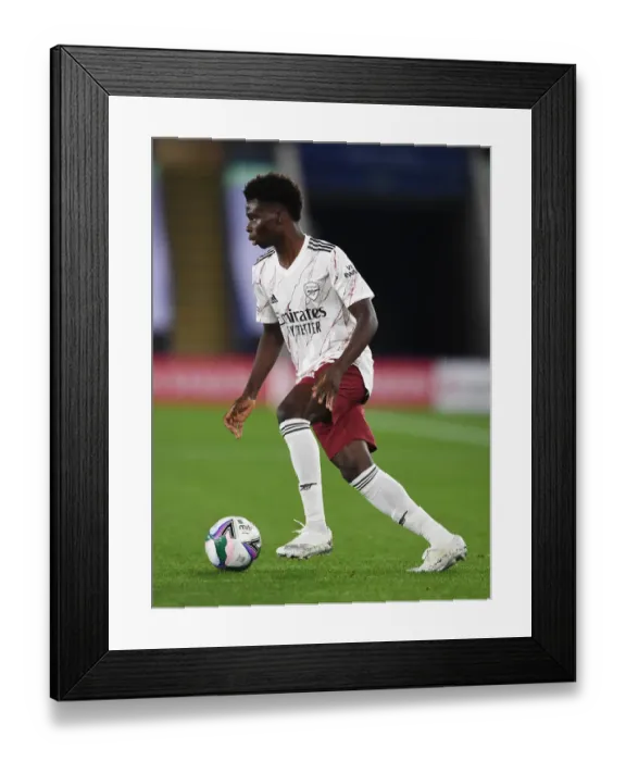 Framed Print : Bukayo Saka in Action: Leicester City vs Arsenal, Carabao Cup 2020-21 Framed Print : Bukayo Saka in Action: Leicester City vs Arsenal, Carabao Cup 2020-21