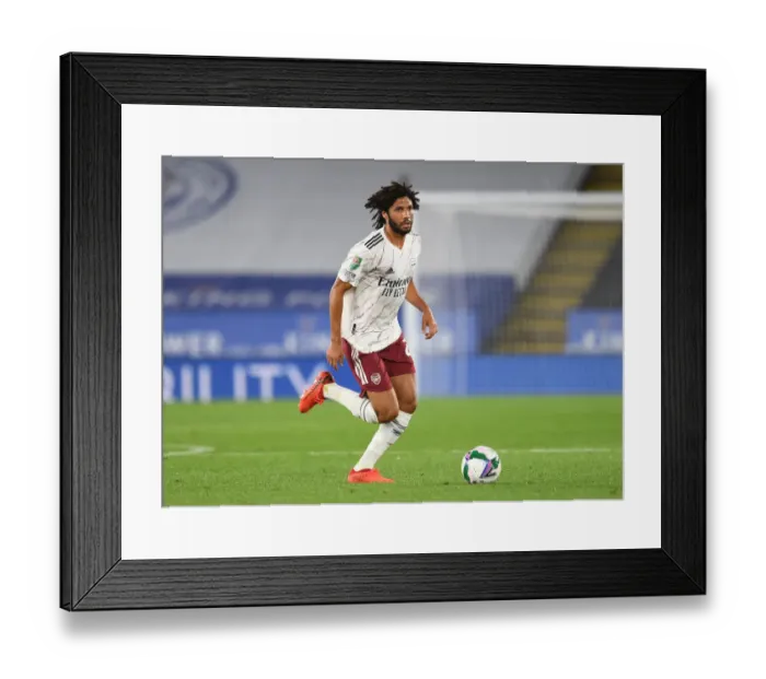 Framed Print : Arsenal's Mohamed Elneny in Action against Leicester City in Carabao Cup Clash Framed Print : Arsenal's Mohamed Elneny in Action against Leicester City in Carabao Cup Clash