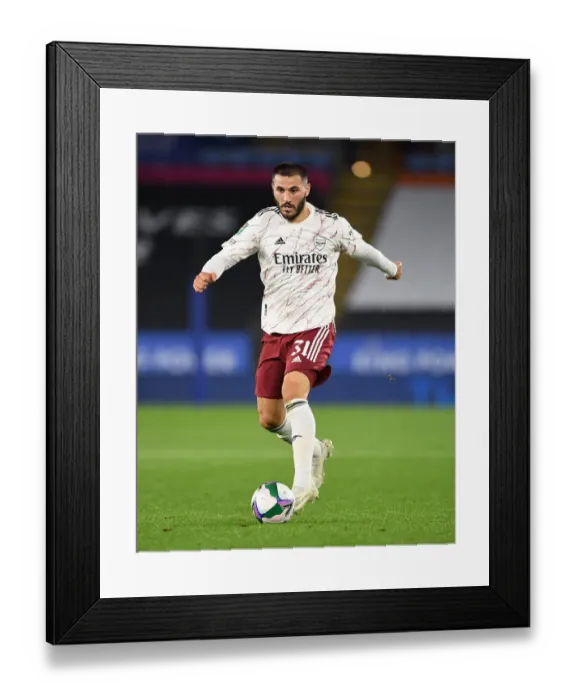 Framed Print : Arsenal's Sead Kolasinac in Action: Leicester City Showdown in Carabao Cup Framed Print : Arsenal's Sead Kolasinac in Action: Leicester City Showdown in Carabao Cup
