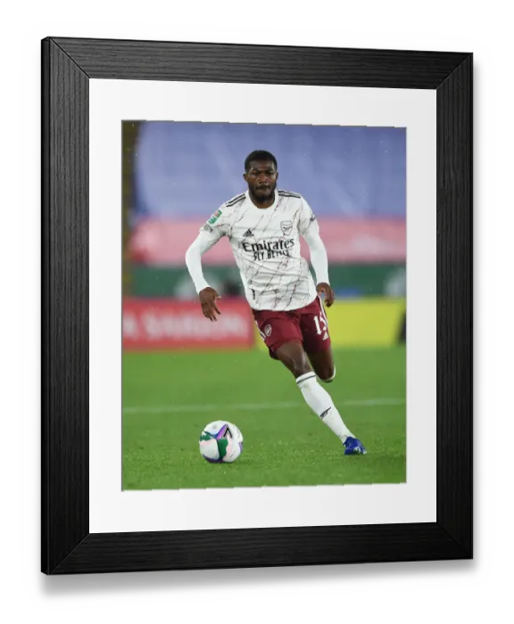 Framed Print : Arsenal's Ainsley Maitland-Niles in Action against Leicester City in Carabao Cup Match