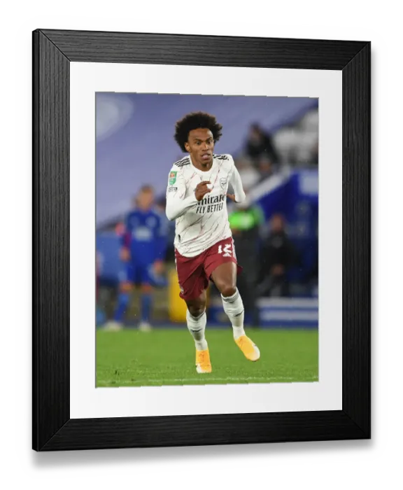 Framed Print : Willian's Performance: Arsenal vs Leicester City - Carabao Cup 2020-21 Framed Print : Willian's Performance: Arsenal vs Leicester City - Carabao Cup 2020-21