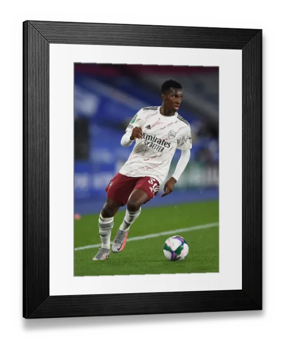 Framed Print : Arsenal's Eddie Nketiah Goes Head-to-Head with Leicester City in Carabao Cup Showdown Framed Print : Arsenal's Eddie Nketiah Goes Head-to-Head with Leicester City in Carabao Cup Showdown